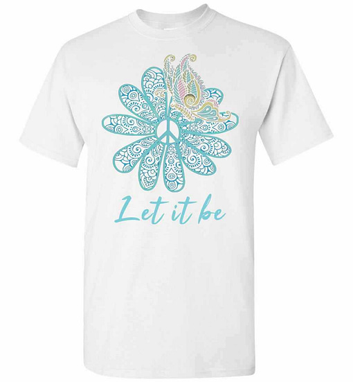 Inktee Store - Let It Be Butterfly Flower Men'S T-Shirt Image