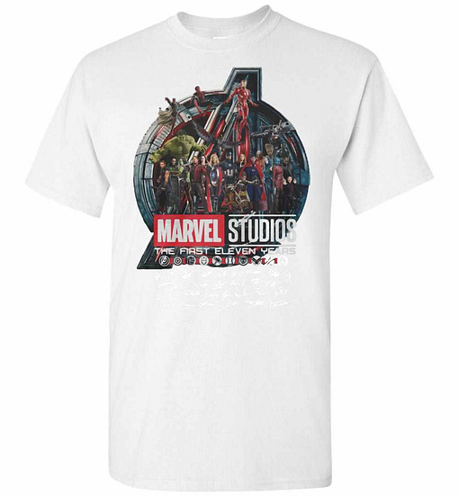 Inktee Store - Marvel Studios The First Eleven Years All Characters Men'S T-Shirt Image