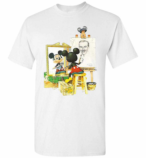 Inktee Store - Mickey Mouse Drawing Walt Disney Men'S T-Shirt Image