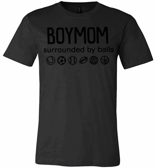 Inktee Store - Boymom Surrounded By Balls Funny Premium T-Shirt Image