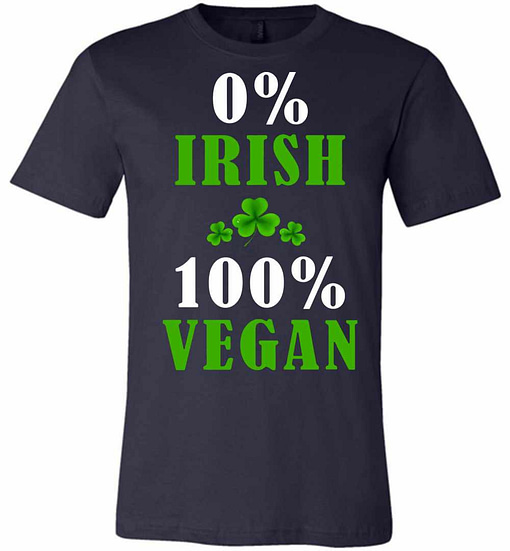 Inktee Store - 0% Irish 100% Vegan St Patricks Day Family Premium T-Shirt Image