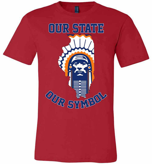 Inktee Store - Chief Illiniwek Our State Our Symbol Premium T-Shirt Image
