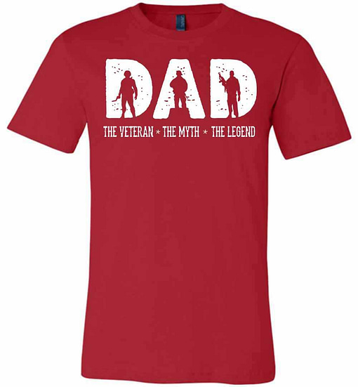 Inktee Store - Dad The Veteran The Myth The Legend Premium T-Shirt Image
