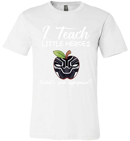 Inktee Store - I Teach Little Heroes Black Panther Premium T-Shirt Image