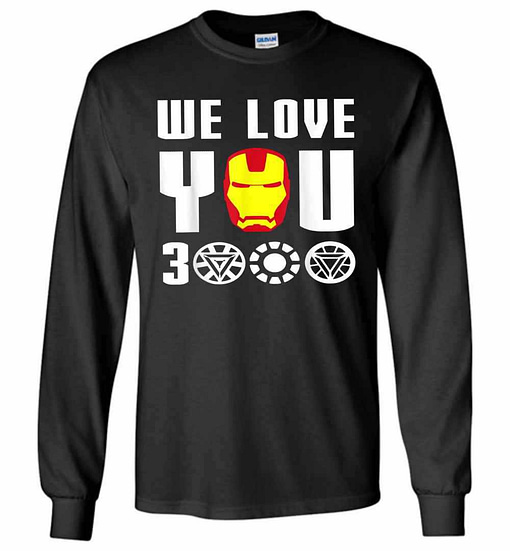 Inktee Store - We Love You 3000 Iron Man - My Avengers Hero Long Sleeve T-Shirt Image