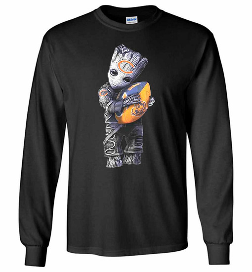 Inktee Store - Baby Groot Hug Clemson Tigers Long Sleeve T-Shirt Image