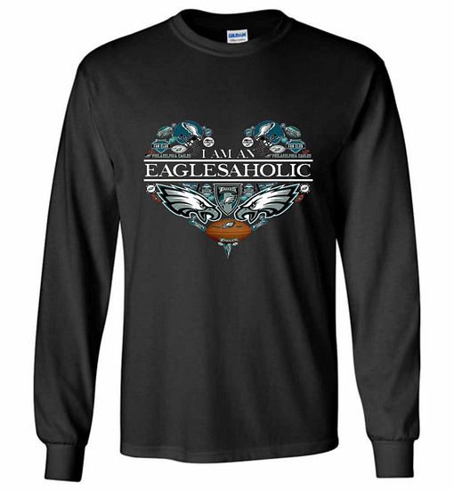Inktee Store - I'M An Eagles Aholic Long Sleeve T-Shirt Image