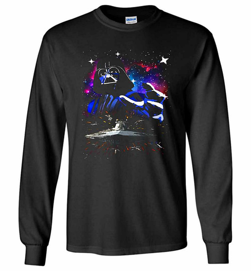 Inktee Store - Darth Vader Star War Ship Long Sleeve T-Shirt Image