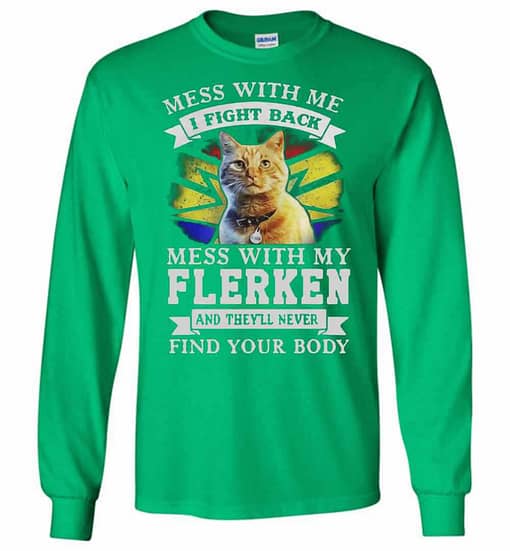 Inktee Store - Cat Mess With Me I Fight Back Mess With My Flerken Long Sleeve T-Shirt Image