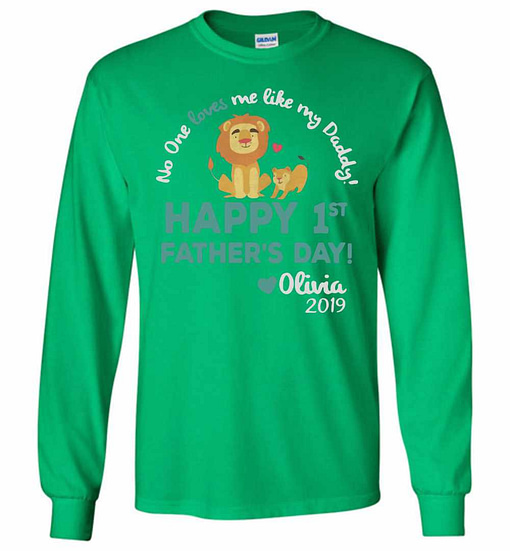 Inktee Store - No One Loves Me Like My Daddy Happy 1St Father'S Long Sleeve T-Shirt Image
