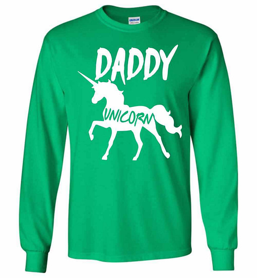 Inktee Store - Unicorn Daddy Version2 Long Sleeve T-Shirt Image
