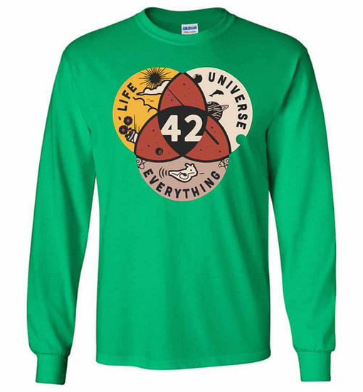 Inktee Store - 42 The Answer To Life Universe And Everything Long Sleeve T-Shirt Image