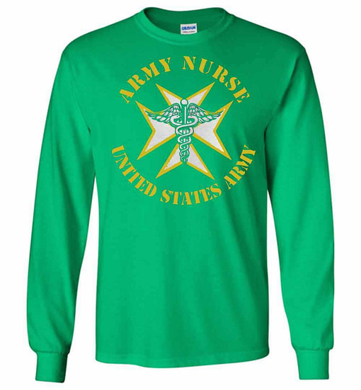Inktee Store - Army Nurse United States Army Long Sleeve T-Shirt Image