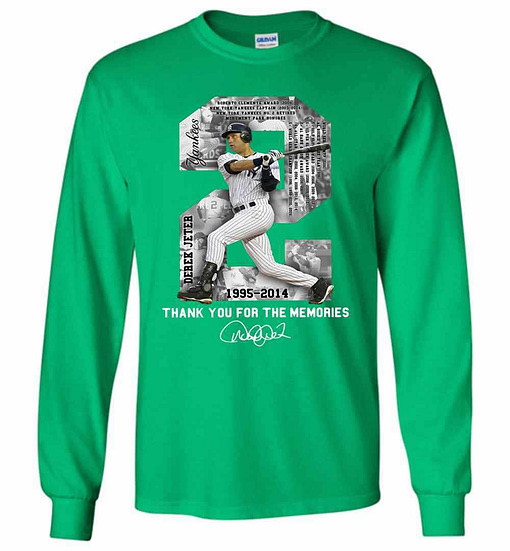 Inktee Store - New York Yankees Derek Jeter 1995-2014 Thank You Long Sleeve T-Shirt Image