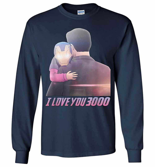 Inktee Store - Trending I Love You 3000 Fathers Day Marvel Iron Long Sleeve T-Shirt Image