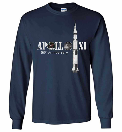 Inktee Store - Apollo Xi 50Th Anniversary Long Sleeve T-Shirt Image