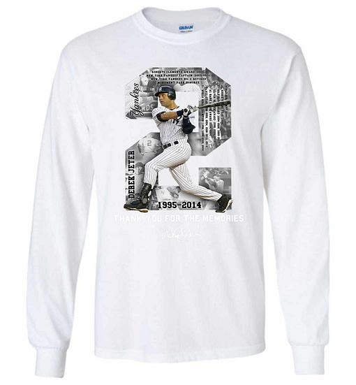 Inktee Store - New York Yankees Derek Jeter 1995-2014 Thank You Long Sleeve T-Shirt Image