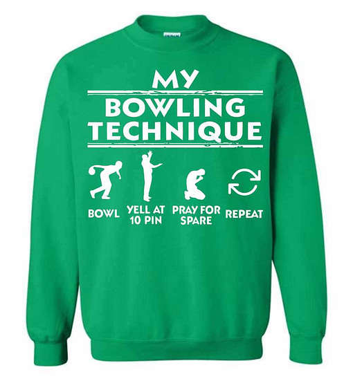 Inktee Store - Bowling Technique Sweatshirt Image