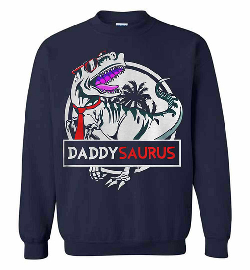 Inktee Store - Daddy Saurus Glasses Sweatshirt Image