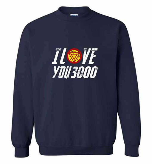 Inktee Store - I Love You 3000 Avengers Iron Man Gift Dad And Daughter Sweatshirt Image