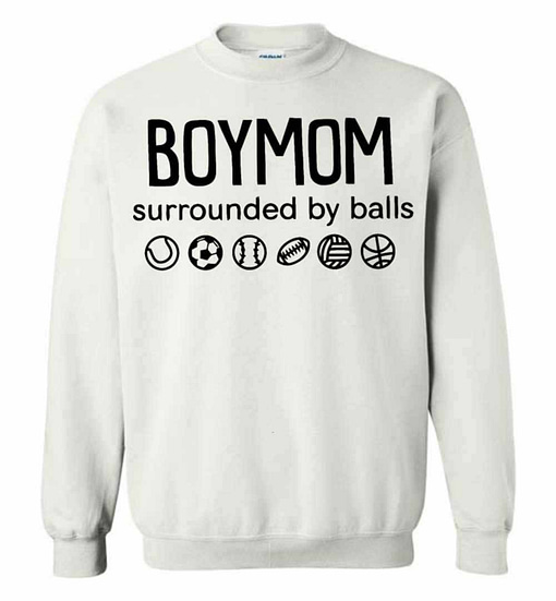 Inktee Store - Boymom Surrounded By Balls Funny Sweatshirt Image