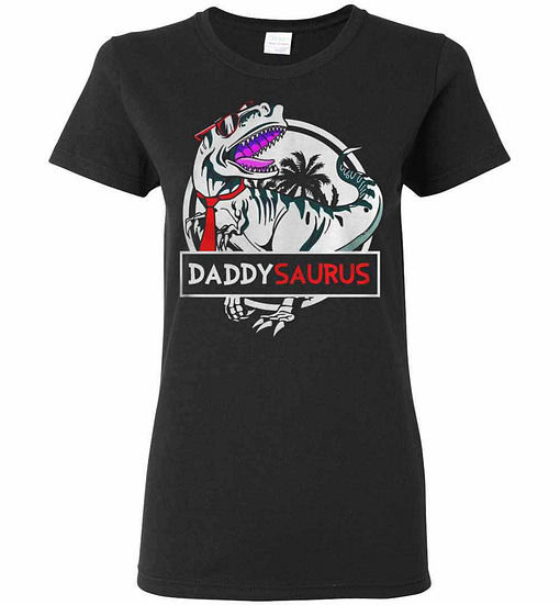 Inktee Store - Daddy Saurus Glasses Women'S T-Shirt Image
