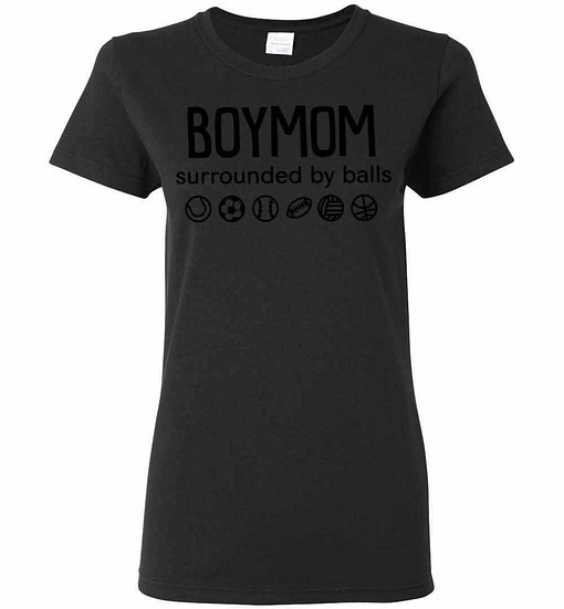 Inktee Store - Boymom Surrounded By Balls Funny Women'S T-Shirt Image