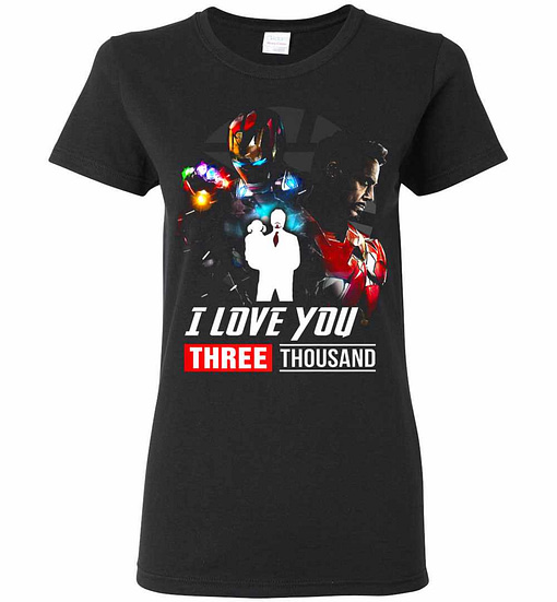 Inktee Store - I Love You 3000 Gift Dad And Daughter Iron Man Women'S T-Shirt Image