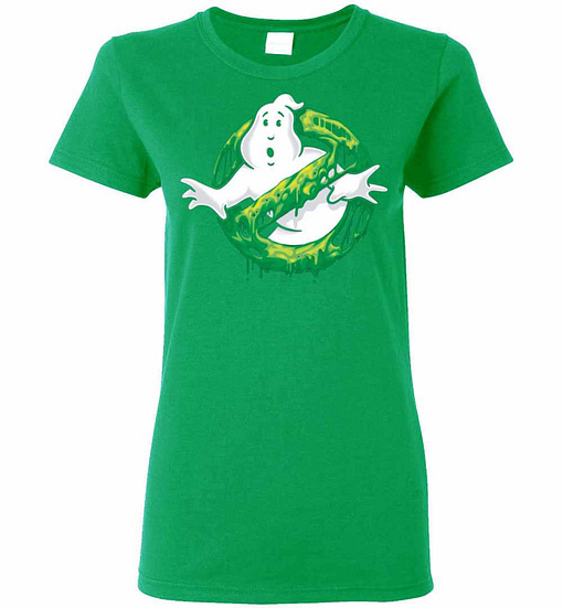 Inktee Store - Ghostbusters Classic Slim Ghost Logo Graphic Funny Women'S T-Shirt Image