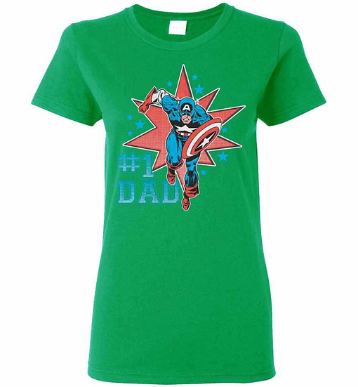 Inktee Store - Number One Dad Captain America Women'S T-Shirt Image