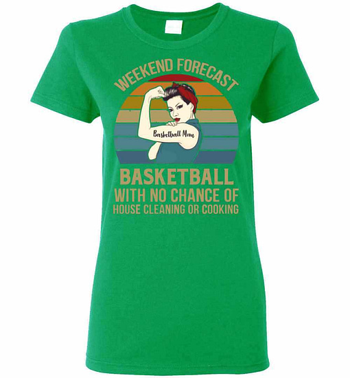 Inktee Store - Basketball Mom Weekend Forecast With No Change Vintage Women'S T-Shirt Image