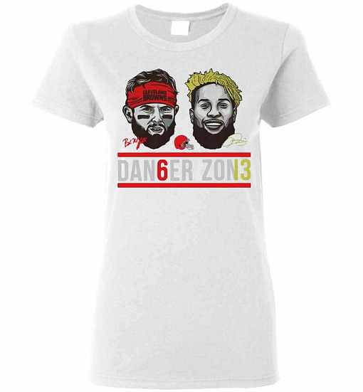 Inktee Store - Cleveland Browns Baker Mayfield And Odell Beckham Jr Women'S T-Shirt Image