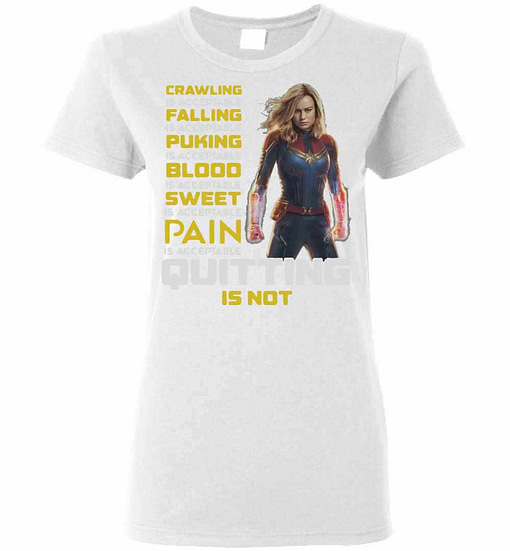 Inktee Store - Carol Danvers Crawling Is Acceptable Falling Is Puking Women'S T-Shirt Image