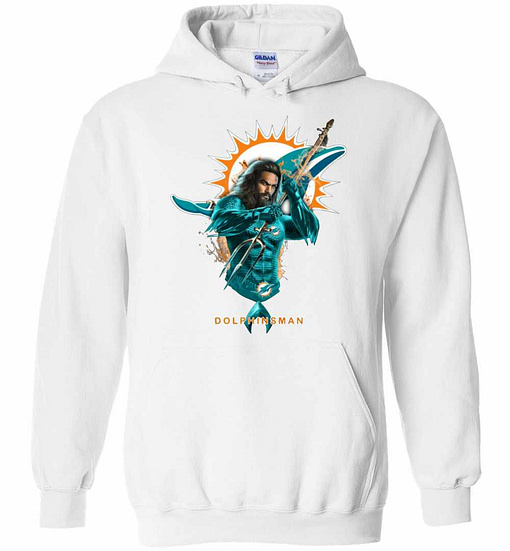 Inktee Store - Dolphinsman Aquaman And Dolphins Football Team Hoodies Image