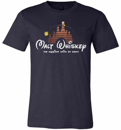 Inktee Store - Disney Malt Whiskey The Happiest Drink On Earth Premium T-Shirt Image