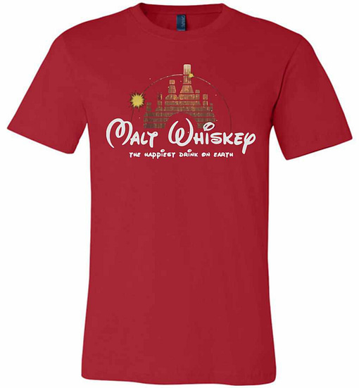 Inktee Store - Disney Malt Whiskey The Happiest Drink On Earth Premium T-Shirt Image