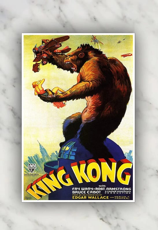 Handmade Tin Painting Poster King Kong Vintage Metal Sign