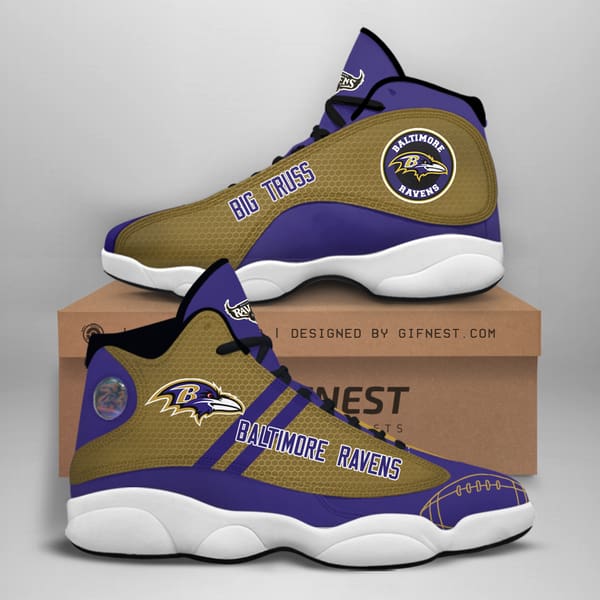 Baltimore Ravens Custom No27 Air Jordan Shoes