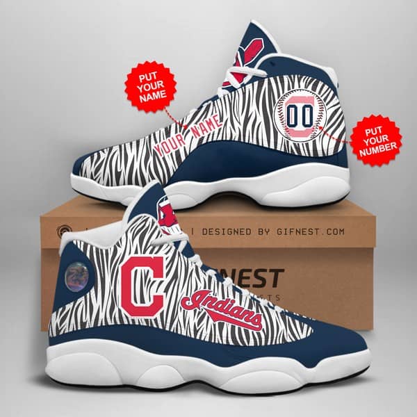 Personalized Cleveland Indians Custom No155 Air Jordan Shoes