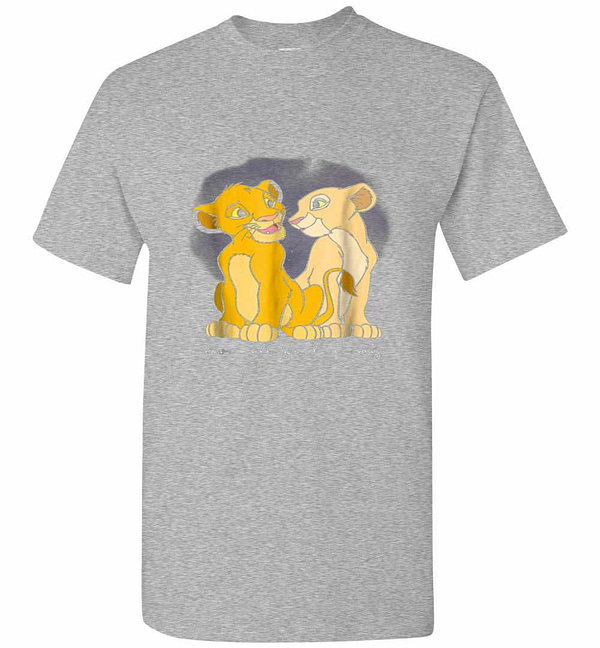 Inktee Store - Disney Lion King Simba Nala Love Valentine'S Graphic Men'S T-Shirt Image