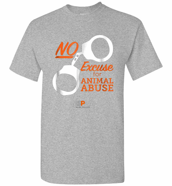 Inktee Store - Aspca No Excuse For Animal Abuse Dark Men'S T-Shirt Image