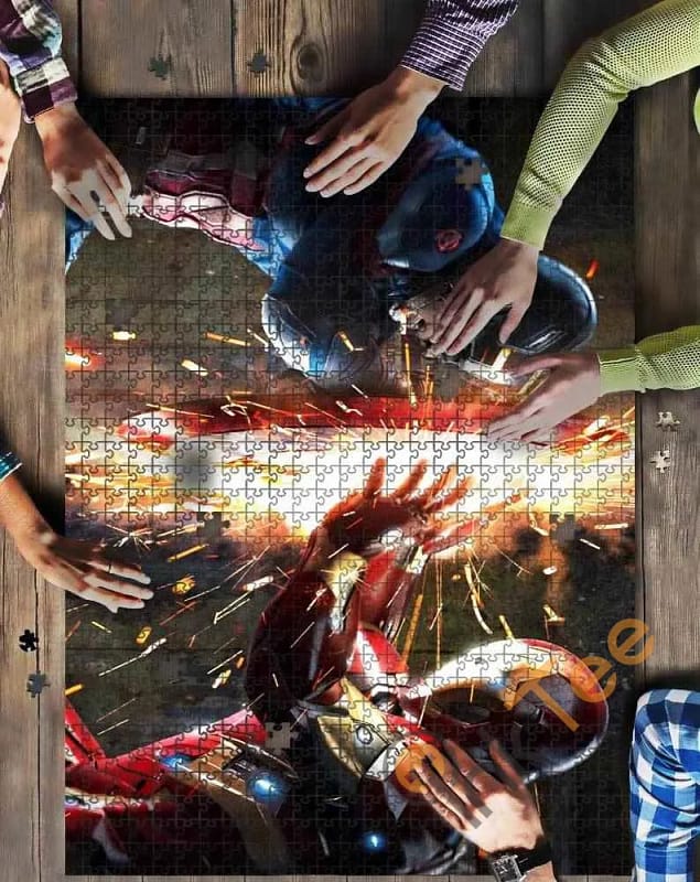 Captain American Vs Iron Man Jigsaw Puzzle
