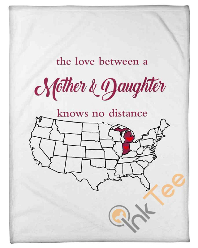 Love Between Mother And Daughter Michigan Indiana Fleece Blanket