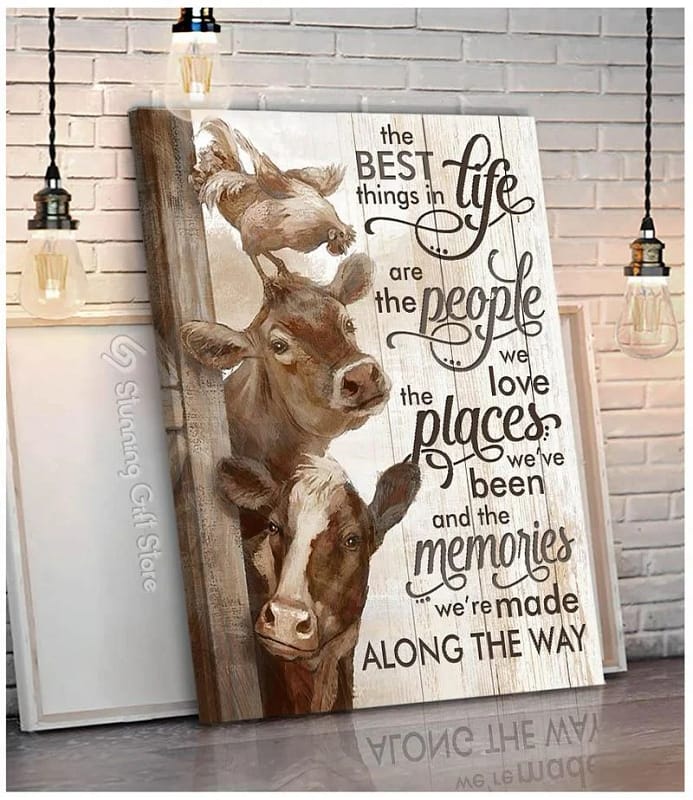 Farm Animals The Best Things In Life Unframed / Wrapped Canvas Wall Decor Poster
