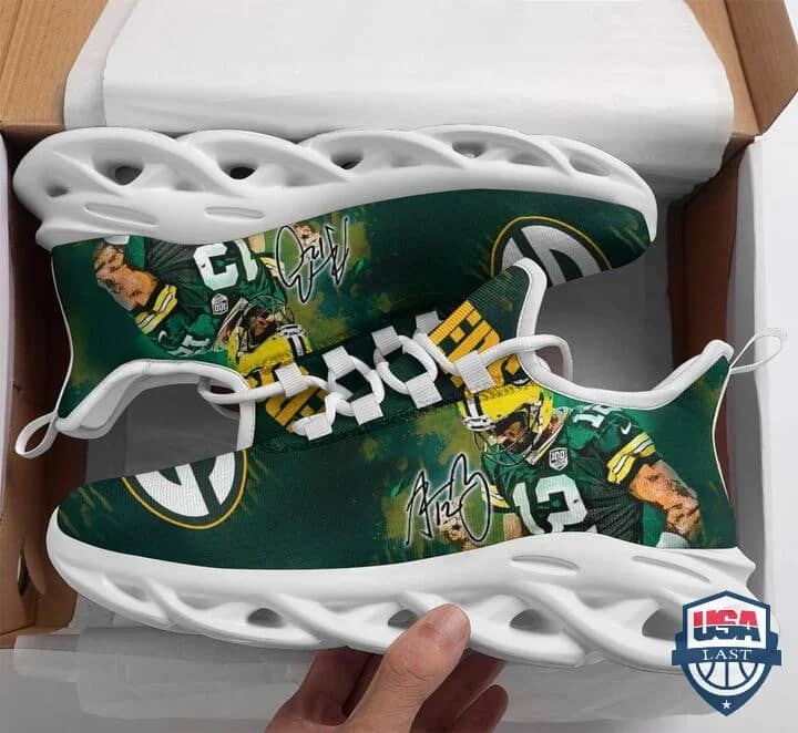 Aaron Rodgers Green Bay Packers Style 1 Amazon Custom Max Soul Shoes