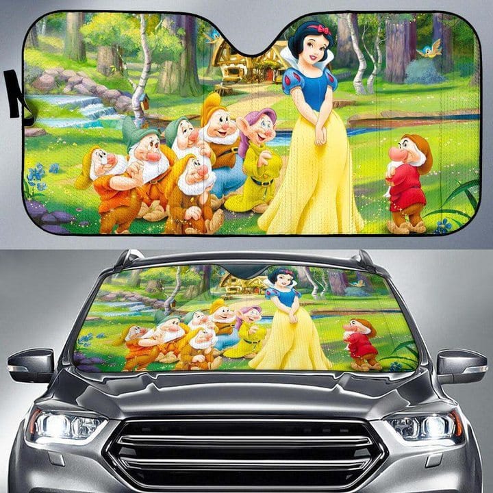 Snow White And Seven Dwarfs Cartoon No 592 Auto Sun Shade