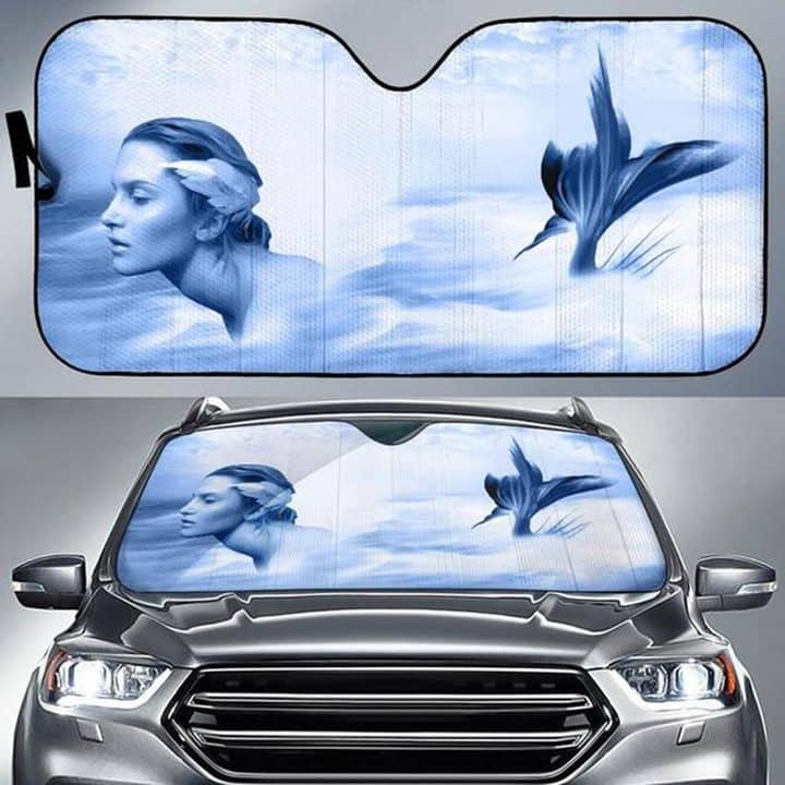 With Mermaid Print A Unique Gift For Mermaid Lovers No 338 Auto Sun Shade