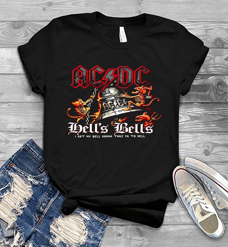 Acdc Hell’s Bells I Got My Bell Gonna Take You To Hell Mens T-shirt