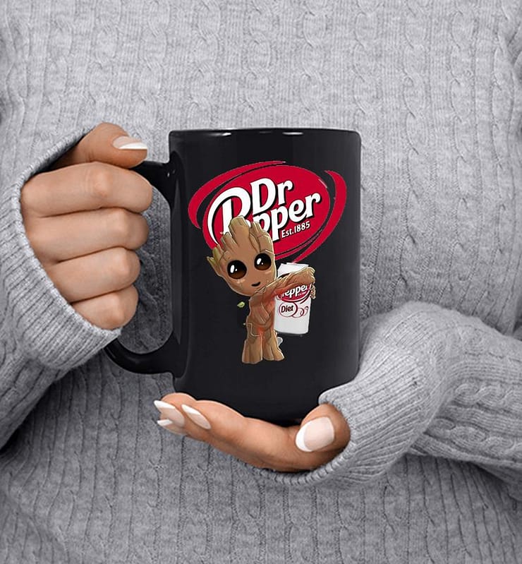Baby Groot Vs Dr Pepper Mug