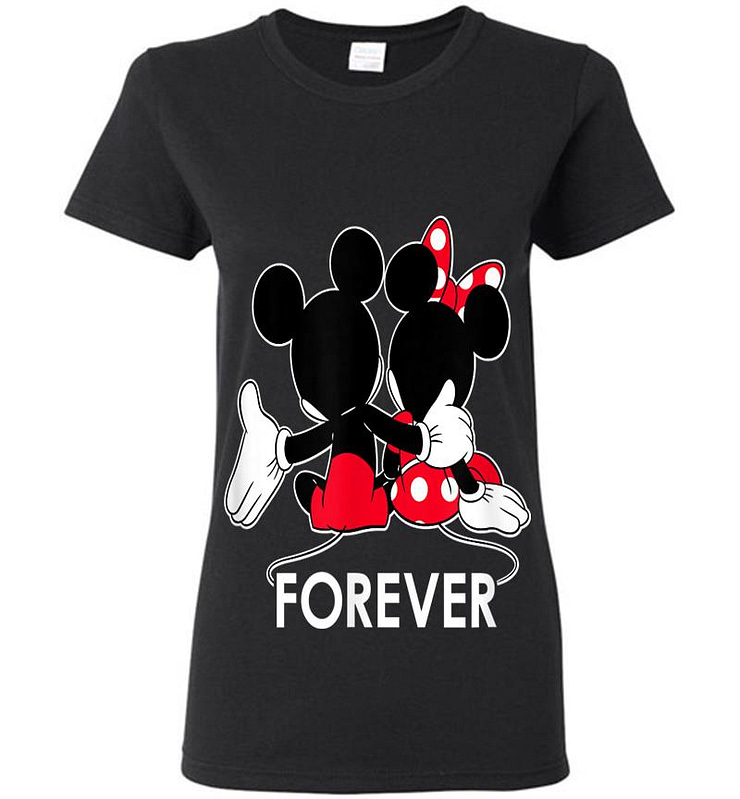 Disney Mickey And Minnie Mouse Silhouettes Forever Womens T-shirt